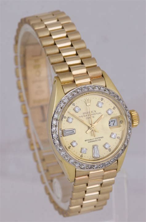 weight of ladies rolex president gold|ladies gold Rolex diamond bezel.